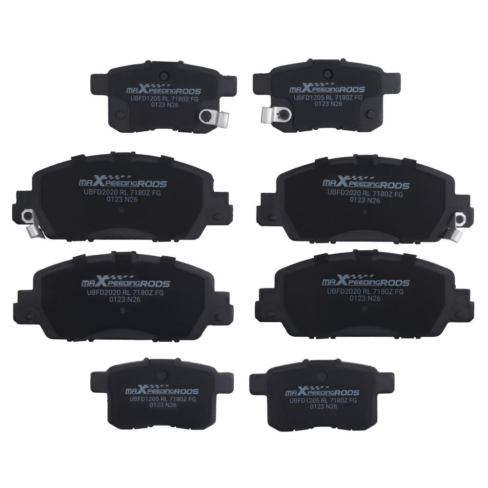 Front and Rear Ceramic Brake Pads compatible for Honda Accord 2013-2017 EX EX-L D1451 D1654