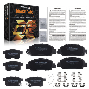 Front and Rear Ceramic Brake Pads compatible for Honda Accord 2013-2017 EX EX-L D1451 D1654