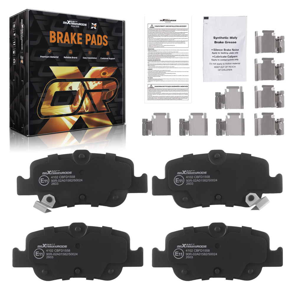 Rear Brake Pads Set compatible for Toyota Auris E15 Hatch/E18 Estate 2006-2018 0446502182