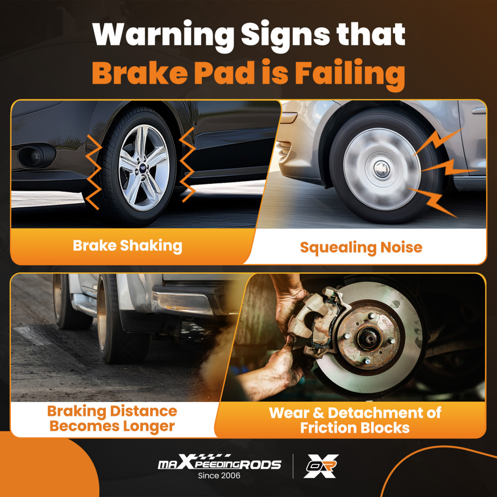 Front Rear Ceramic Brake Pads Set compatible for Ford Escape/Focus/Transit Connect 2012-18