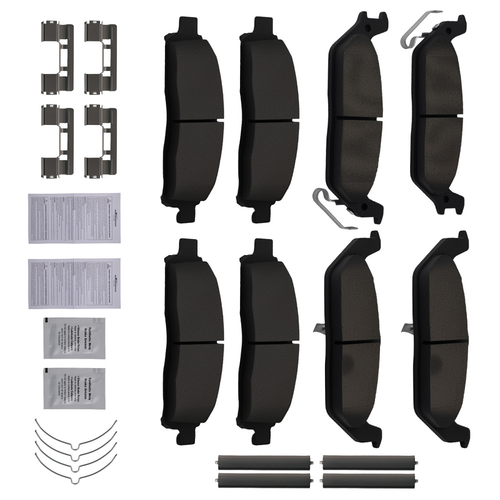 Front Rear Brake Pads Set compatible for Ford F-150 2004-2008 compatible for Lincoln Mark LT 2006-2008