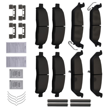 Front Rear Brake Pads Set compatible for Ford F-150 2004-2008 compatible for Lincoln Mark LT 2006-2008