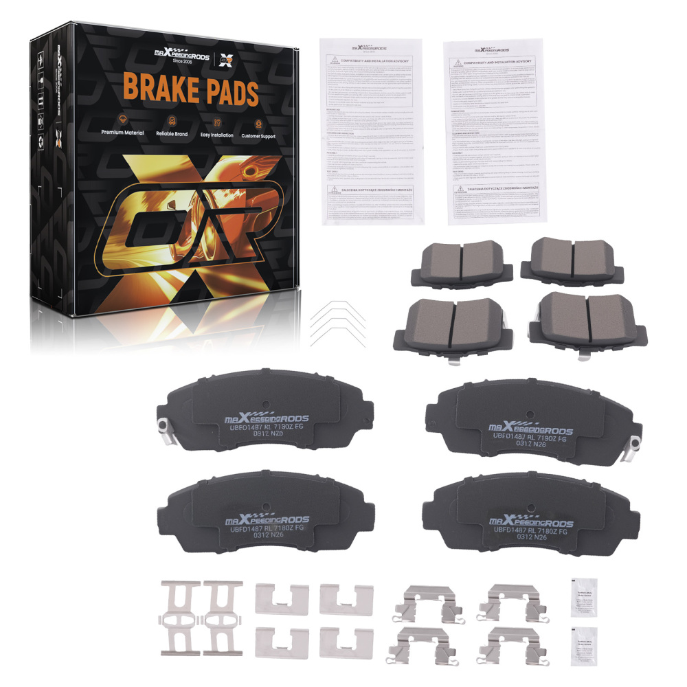 Front Rear Ceramic Brake Pads Set compatible for Honda CR-V 2012-2016/Crosstour 2012-2015