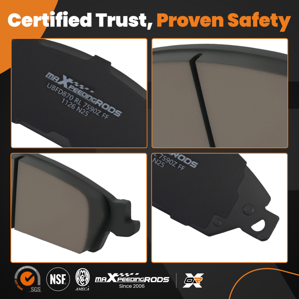 Frontrear Ceramic Brake Pads Kit compatible for Cadillac Escalade/GMC Yukon Sierra 1500
