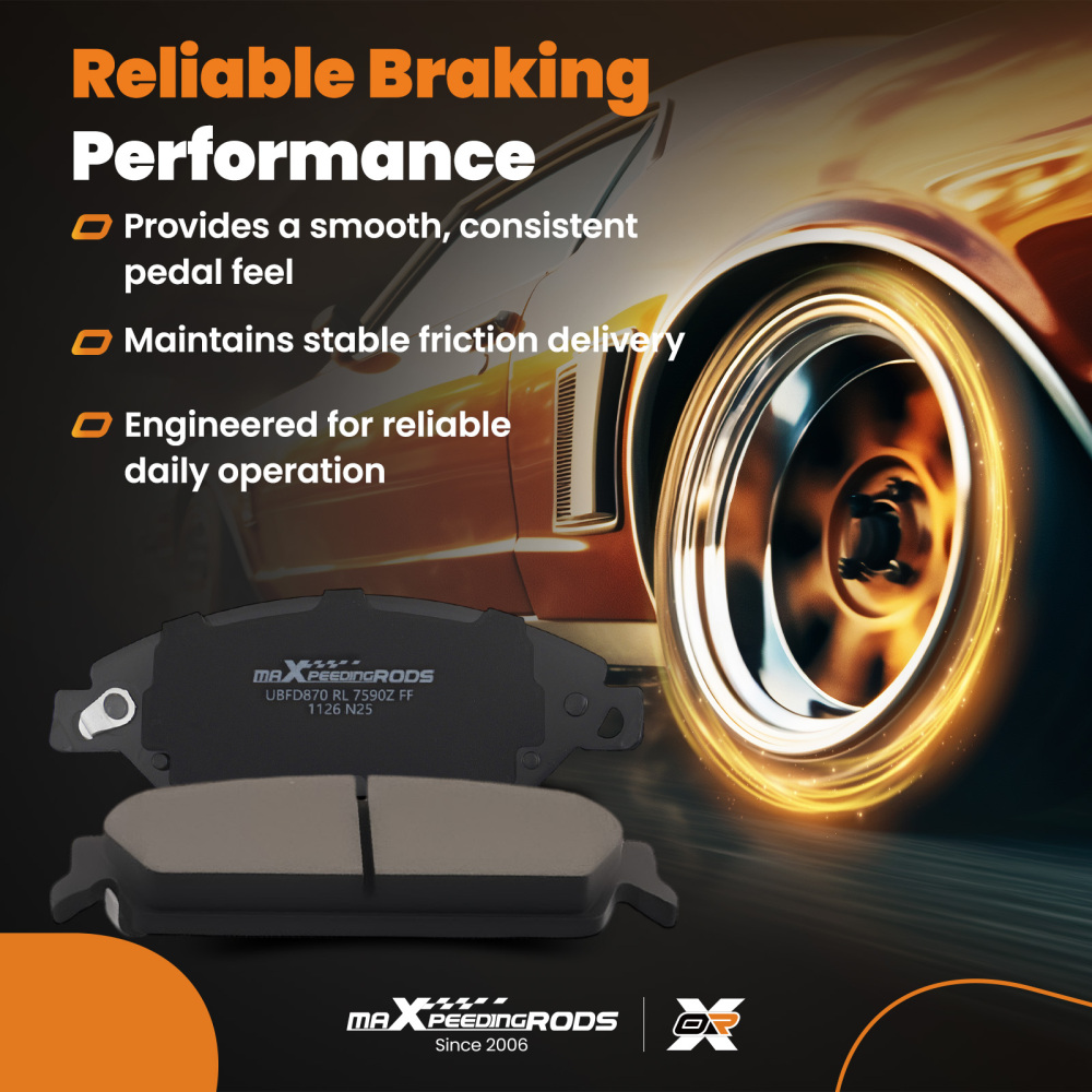 Frontrear Ceramic Brake Pads Kit compatible for Cadillac Escalade/GMC Yukon Sierra 1500