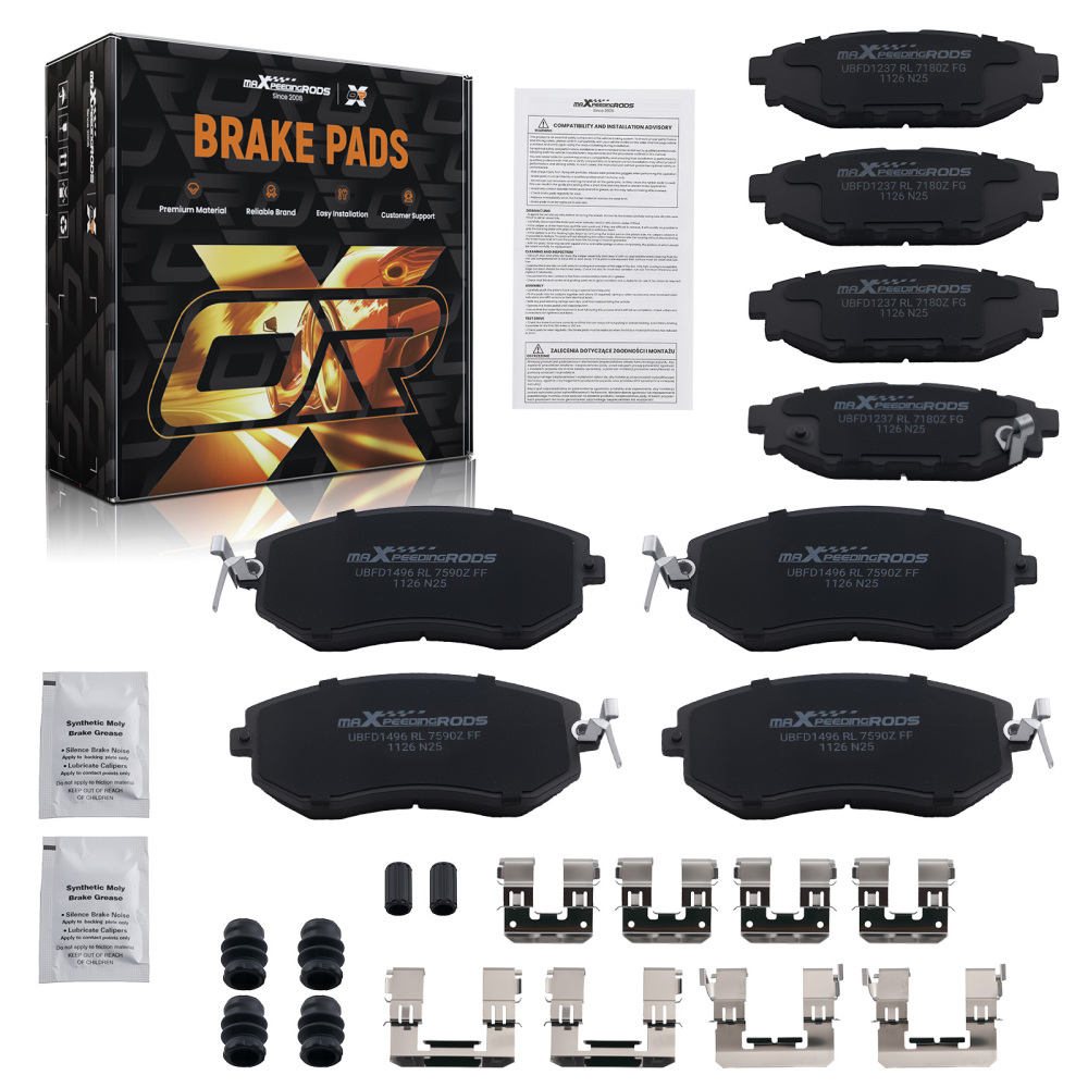 Front Rear Ceramic Brake Pads compatible for Scion FR-S 2013 compatible for Subaru BRZ Crosstrek compatible for Forester