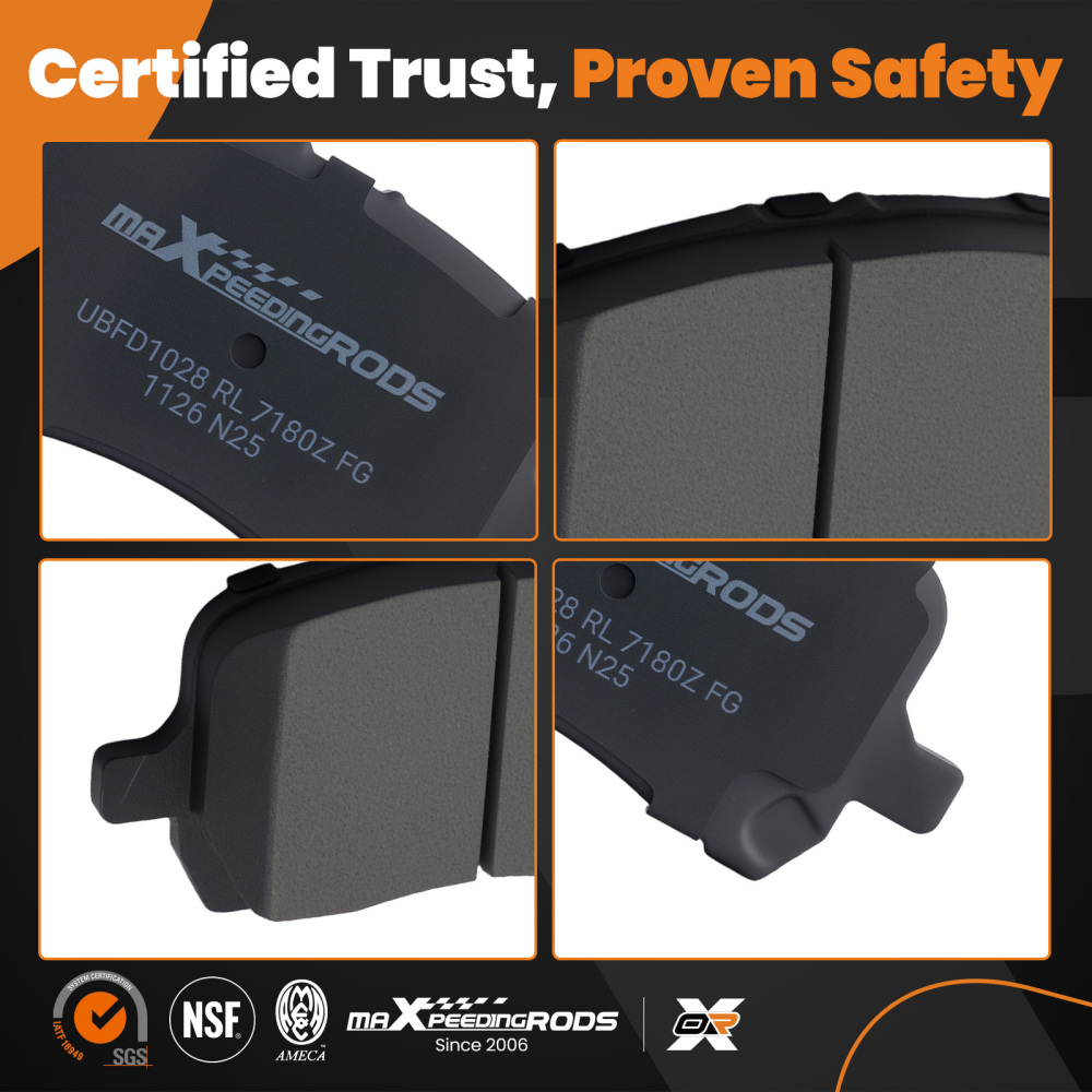 Front Rear Ceramic Brake Pads Set compatible for Chevrolet Malibu 2006-2012 P-1160 P-1033