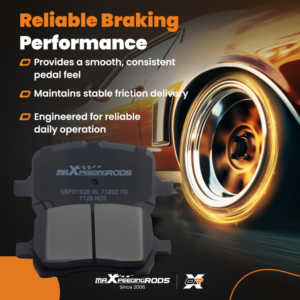 Front Rear Ceramic Brake Pads Set compatible for Chevrolet Malibu 2006-2012 P-1160 P-1033