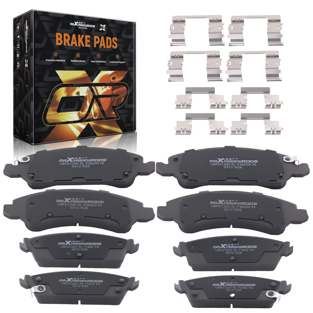 Front Rear Ceramic Brake Pads Set compatible for Cadillac Escalade ESV EXT 2008-2014 P1194
