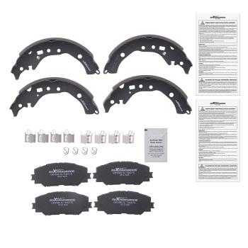 Front Disc Brake PadsRear Brake Shoes compatible for Scion xD 2008-14 compatible for Toyota Corolla 09-19