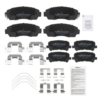Front Rear LR Disc Brake Pads Kit compatible for Honda Odyssey 2011-2017 w/ Pad Shims