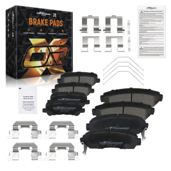 Front Rear LR Disc Brake Pads Kit compatible for Honda Odyssey 2011-2017 w/ Pad Shims