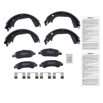 Front Brakes Pads Rear Shoes compatible for GMC Sierra/Chevrolet Silverado 1500 2008-2013