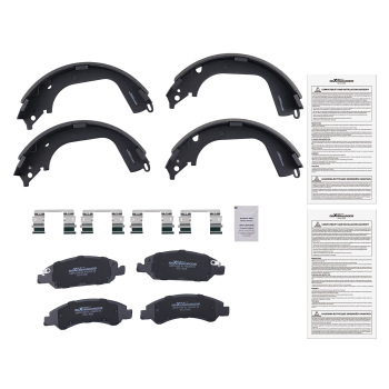 Front Brakes Pads Rear Shoes compatible for GMC Sierra/Chevrolet Silverado 1500 2008-2013
