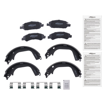 Front Brakes Pads Rear Shoes compatible for GMC Sierra/Chevrolet Silverado 1500 2008-2013