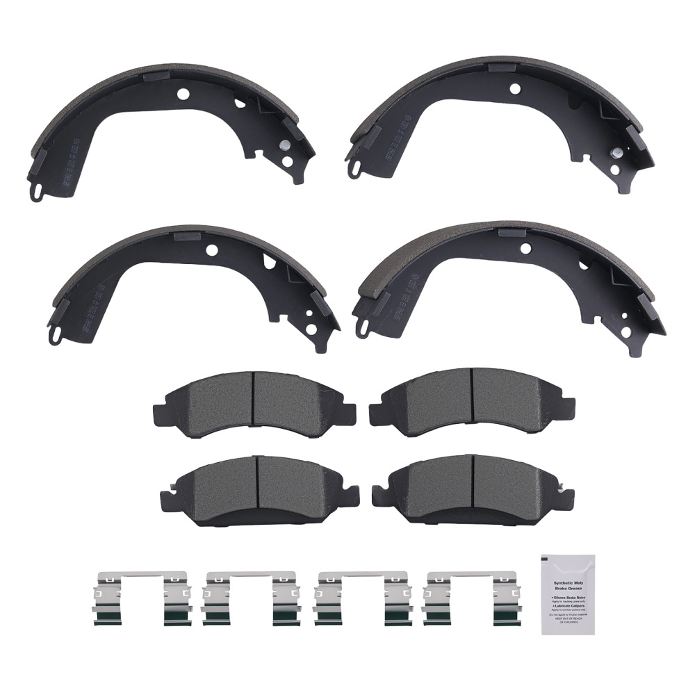Front Brakes Pads Rear Shoes compatible for GMC Sierra/Chevrolet Silverado 1500 2008-2013