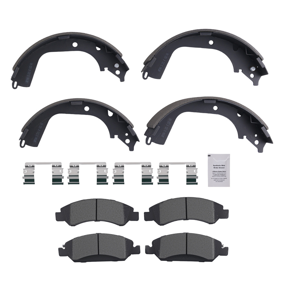 Front Brakes Pads Rear Shoes compatible for GMC Sierra/Chevrolet Silverado 1500 2008-2013