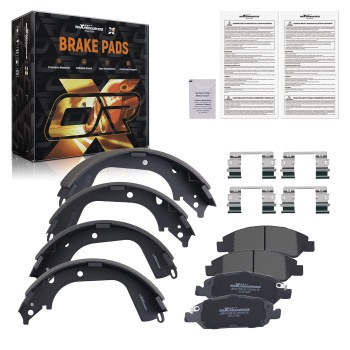Front Brakes Pads Rear Shoes compatible for GMC Sierra/Chevrolet Silverado 1500 2008-2013
