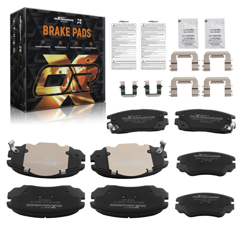 Front Rear Ceramic Brake Pads Set compatible for Chevrolet Equinox GMC Terrain 2010-2017