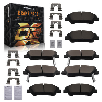 Front Rear Brake Pads Set compatible for Hyundai Santa Fe 2010-2012 compatible for Kia Sorento 2011-2015