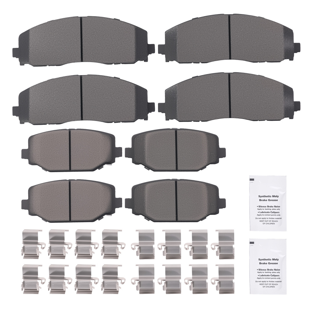 Front Rear Disc Brake Pads Set compatible for Chrysler TownCountry 12-16 compatible for Ram C/V 2012-15