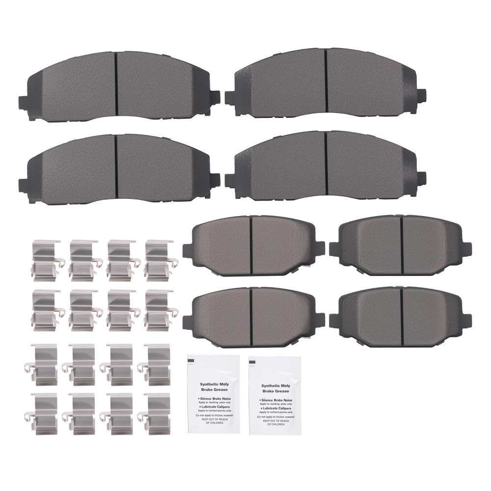 Front Rear Disc Brake Pads Set compatible for Chrysler TownCountry 12-16 compatible for Ram C/V 2012-15