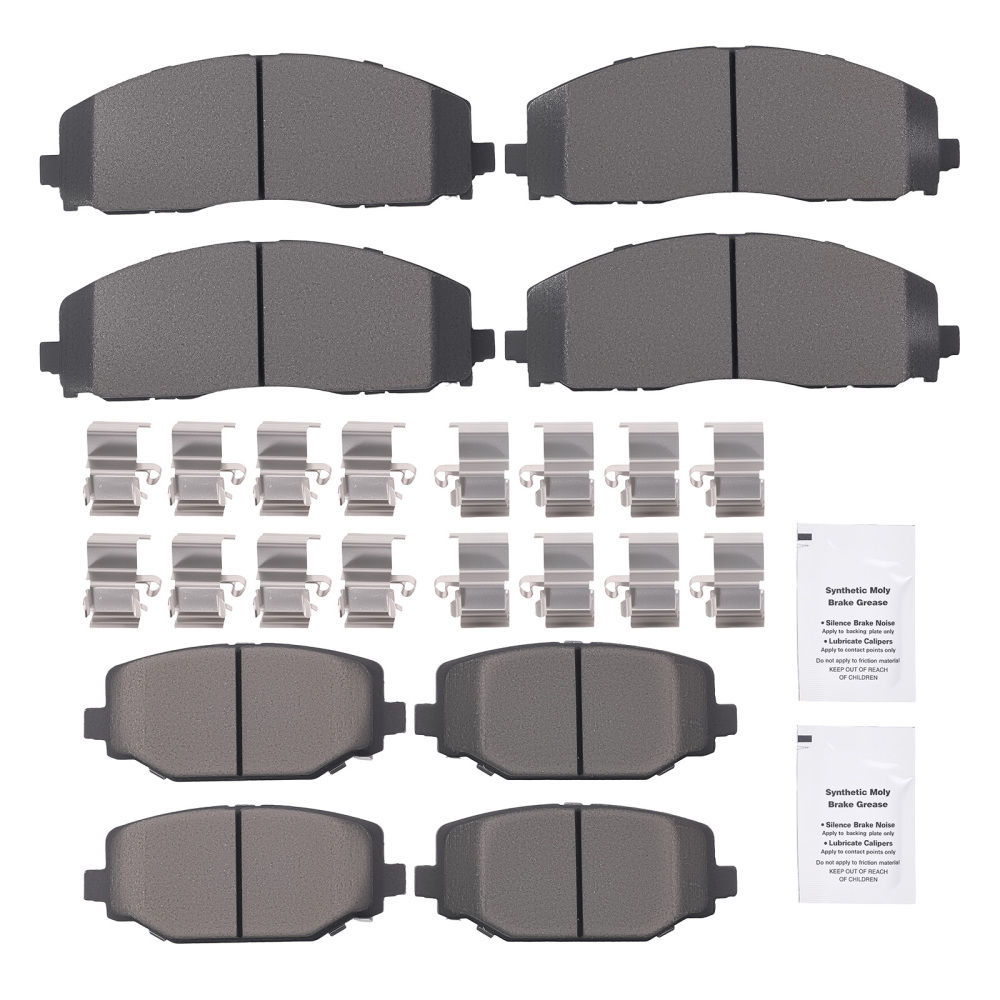Front Rear Disc Brake Pads Set compatible for Chrysler TownCountry 12-16 compatible for Ram C/V 2012-15