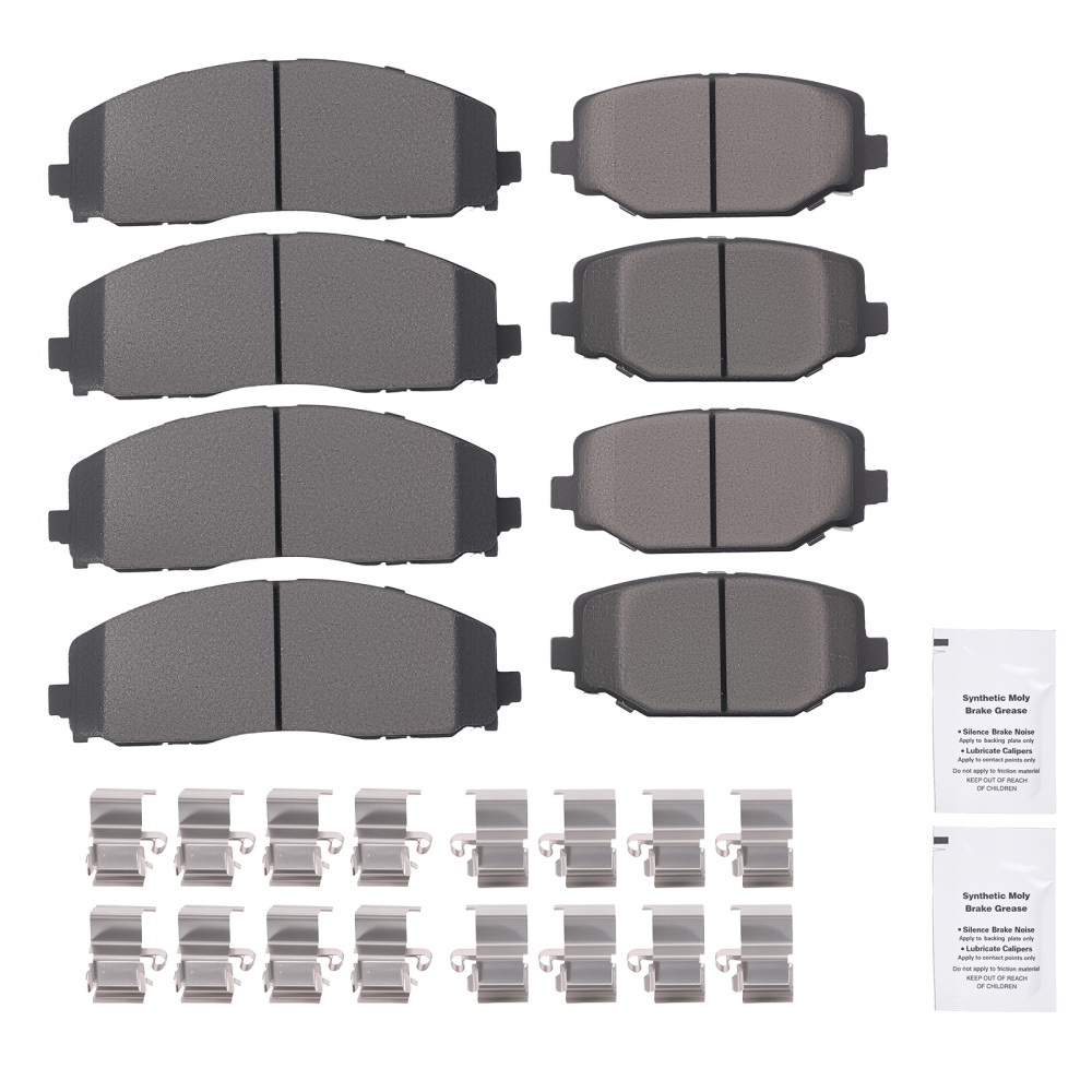 Front Rear Disc Brake Pads Set compatible for Chrysler TownCountry 12-16 compatible for Ram C/V 2012-15