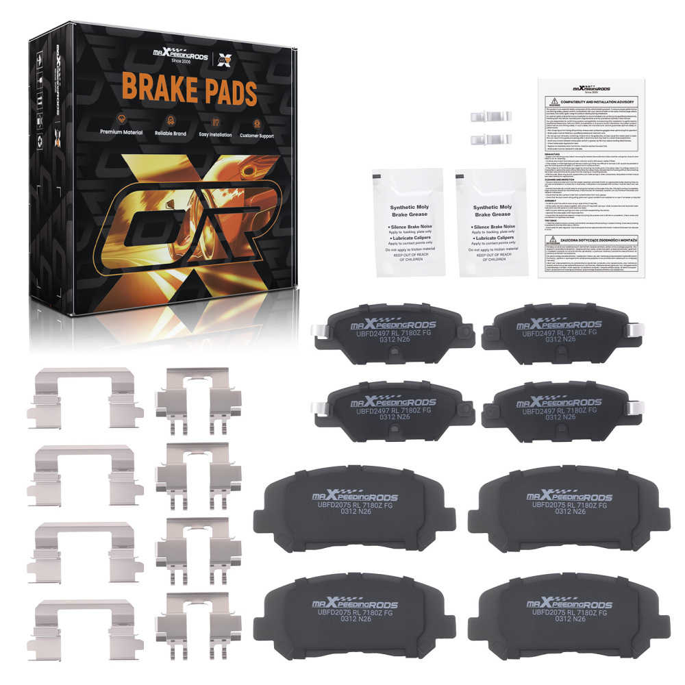 Front Rear Ceramic Brake Pads Set compatible for Mazda CX-5 2016-2024 2.0L 2.5L P1623 P1846