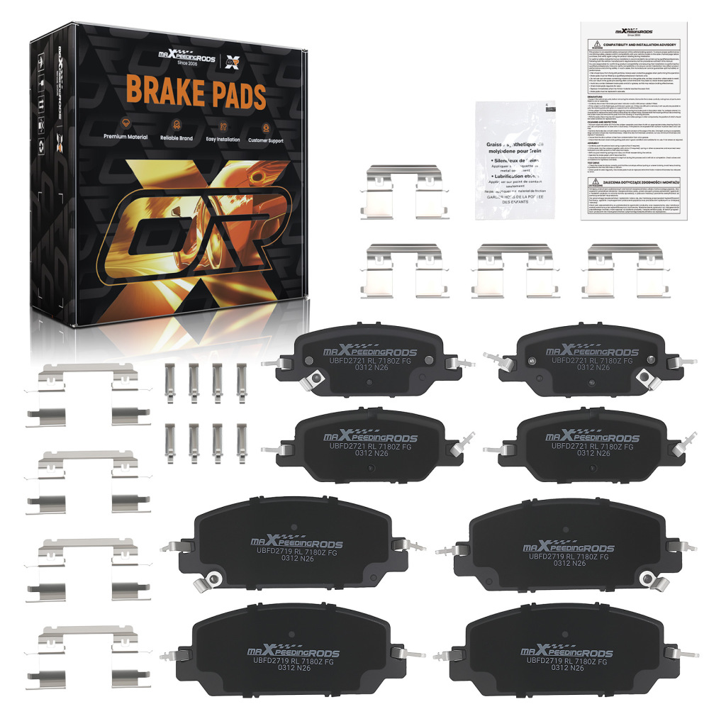 Front Rear Ceramic Brake Pads Set compatible for Honda CR-V 2017 2018-2022 P2036 P2037