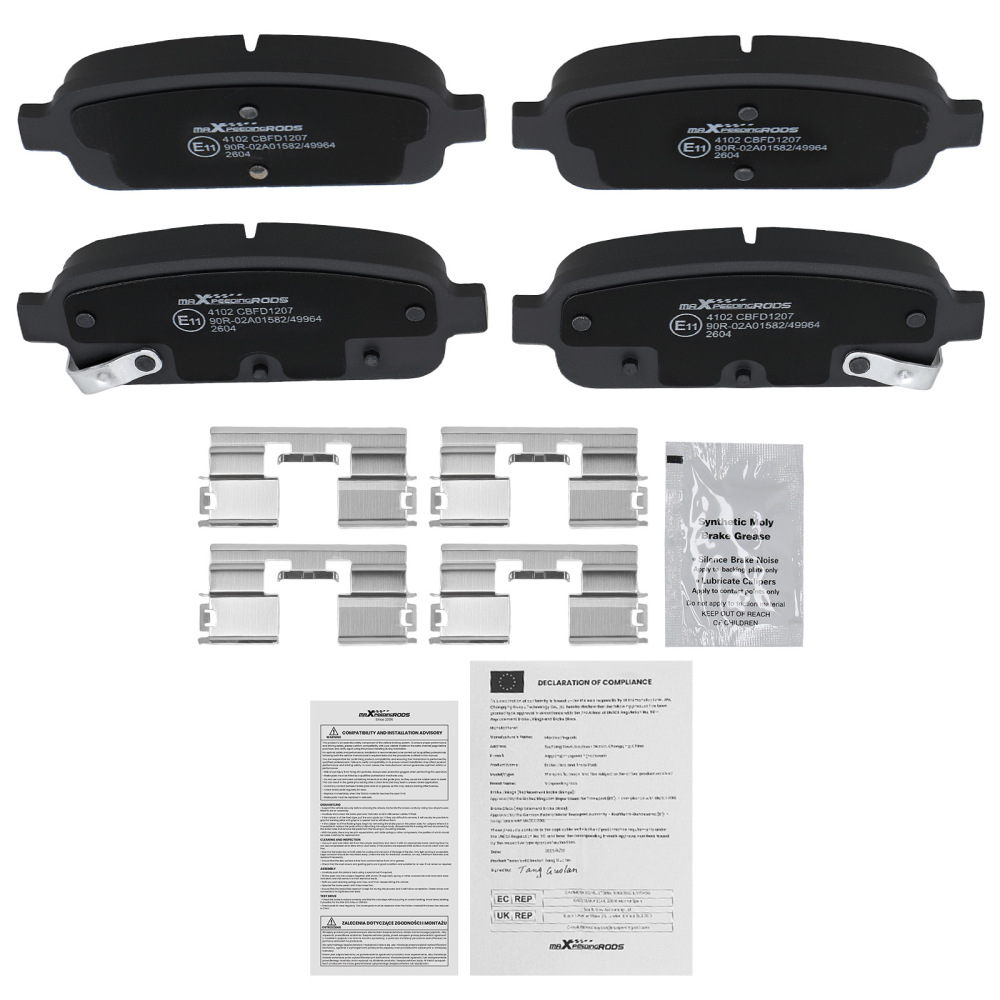 Rear LeftRight Brake Pads compatible for Chevrolet Volt/Compatible for Opel Ampera R12 2011-2014 542039
