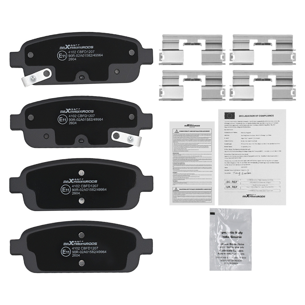 Rear LeftRight Brake Pads compatible for Chevrolet Volt/Compatible for Opel Ampera R12 2011-2014 542039
