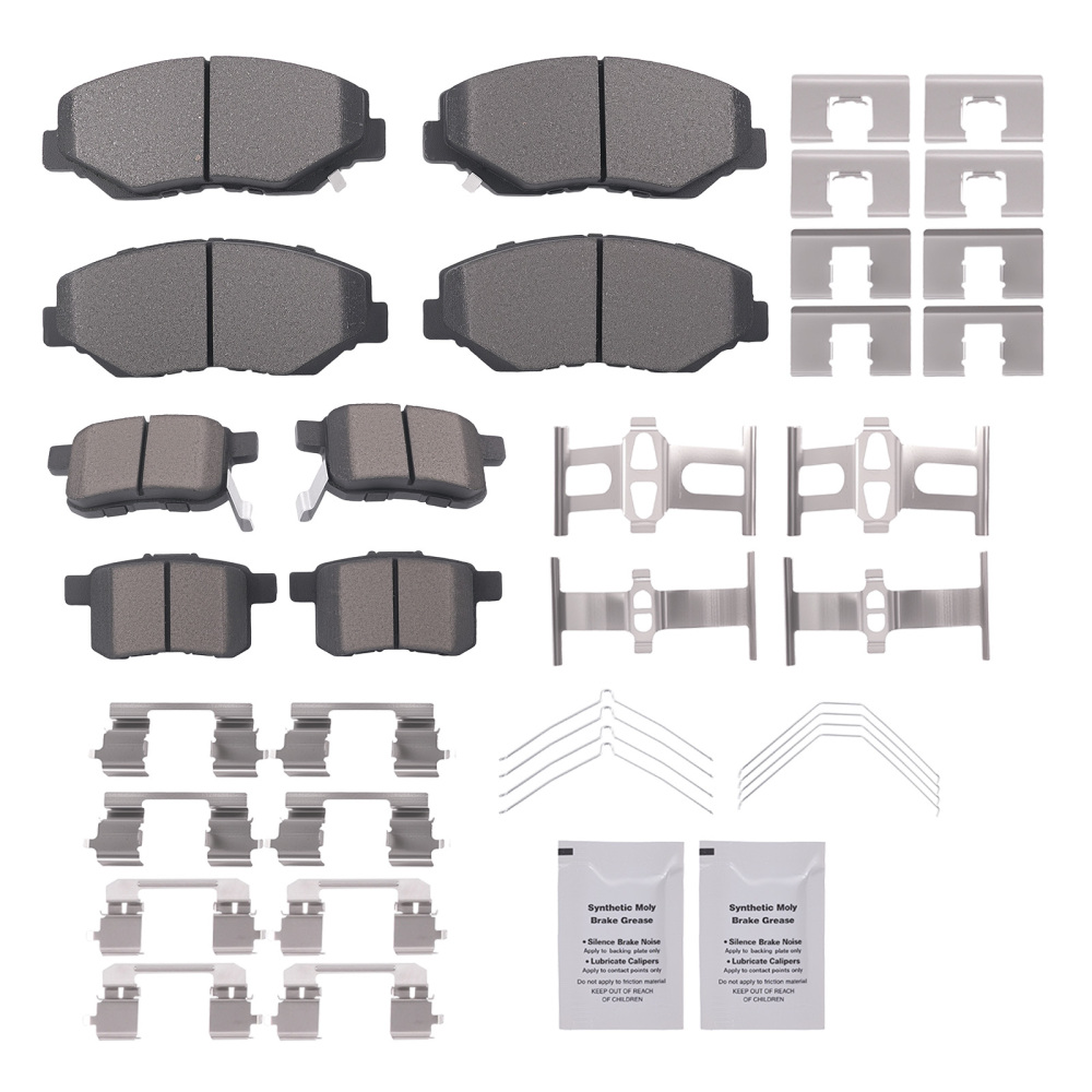 Front Rear Ceramic Brake Pads Set compatible for Honda Civic 2012-2015 compatible for Acura ILX 2013-2015