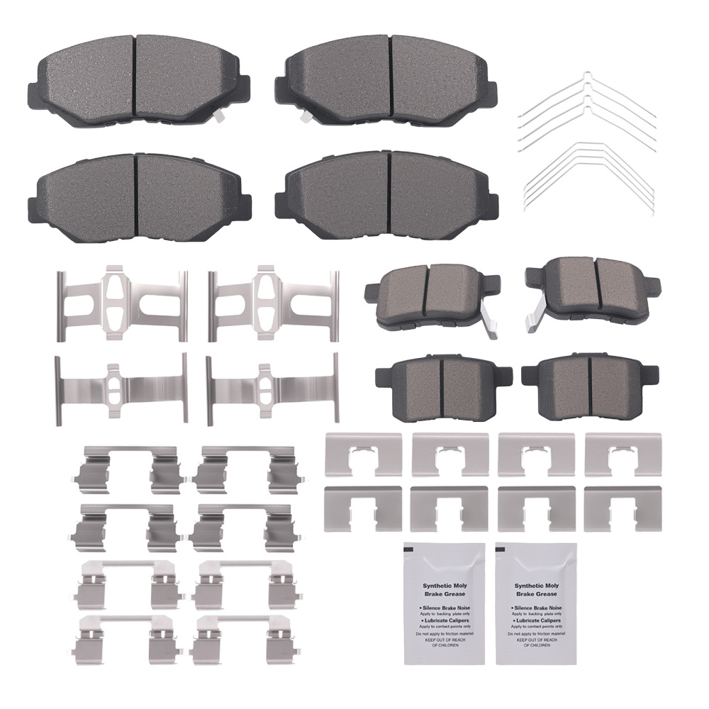 Front Rear Ceramic Brake Pads Set compatible for Honda Civic 2012-2015 compatible for Acura ILX 2013-2015