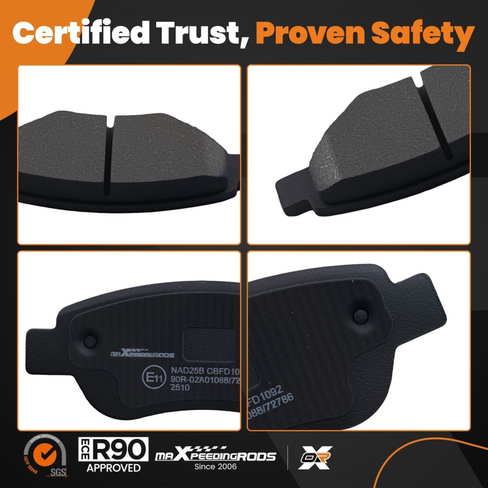 Front Brake Pads Set compatible for Citroen C1 compatible for Toyota Aygo compatible for Peugeot 108 1.0 1.2 1.4 425327