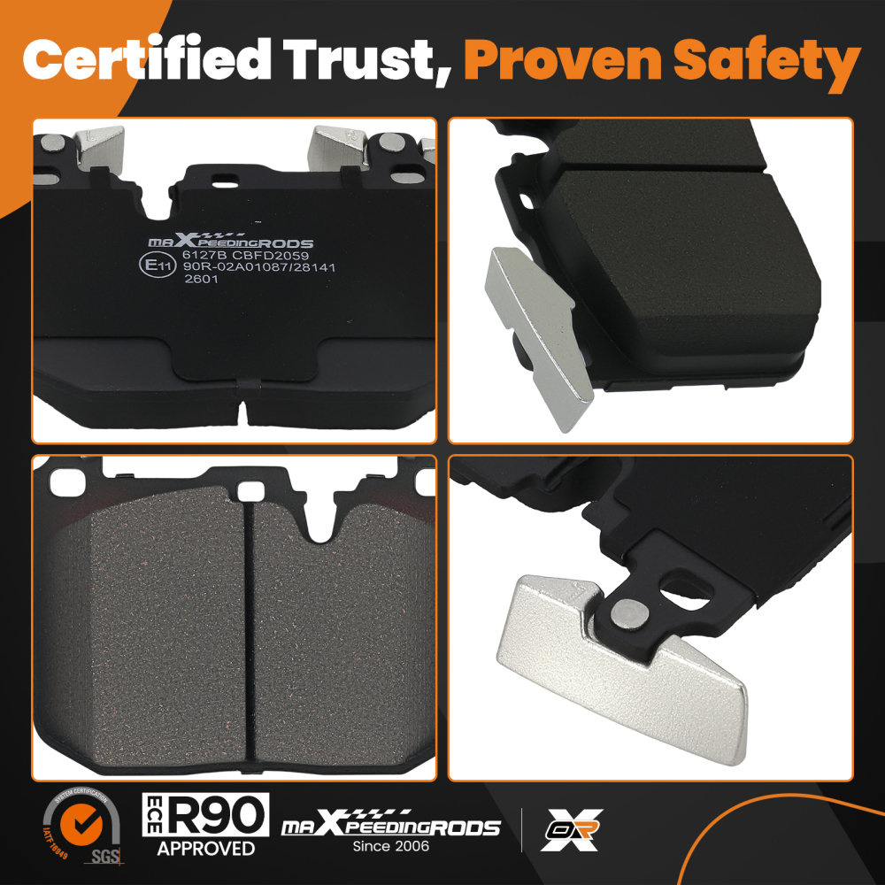 Front Brake Pads Set compatible for BMW 1 Series/Compatible for BMW 3 Series 2011-2019 34106799805
