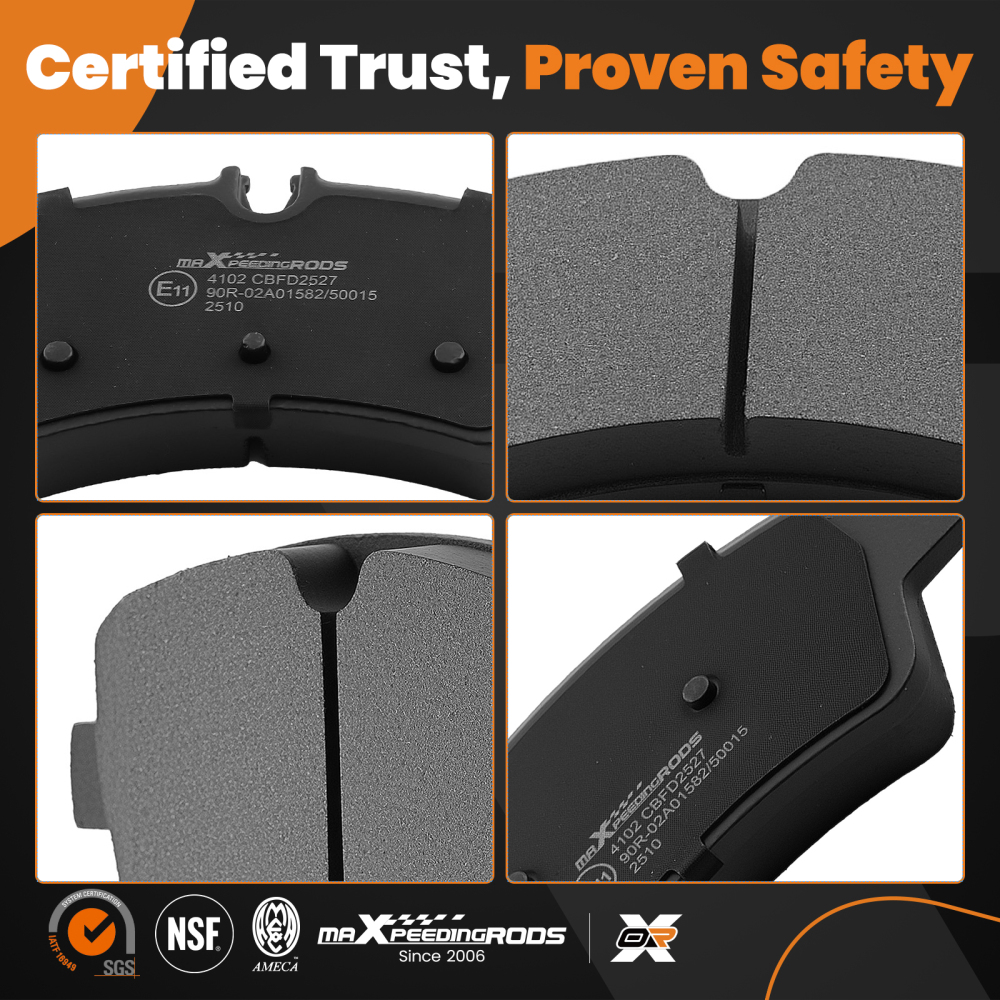 Rear Brake Pads Set compatible for Ford Tourneo Custom 2012-2022/ Transit 2013-2022 1763916