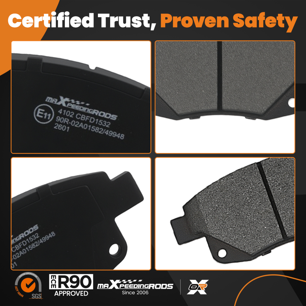 Brake Pads Set Rear compatible for Ford Transit MK7 Van/Bus 2006-2014 compatible for FWD 1554524