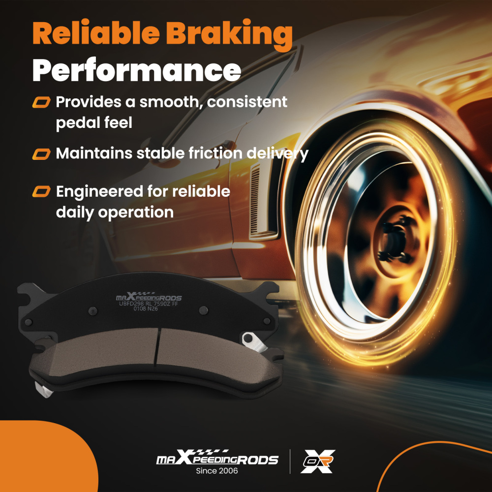 Front Rear Ceramic Brake Pads Set compatible for Chevrolet Avalanche compatible for Silverado Suburban