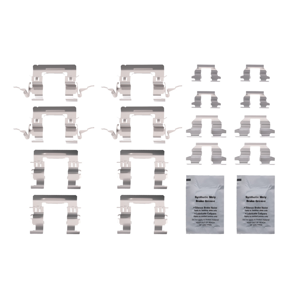 Front Rear Disc Brake Pads Set compatible for Nissan 350Z/Compatible for Infiniti G35 2003-2005 w/Hardware