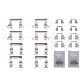 Front Rear Disc Brake Pads Set compatible for Nissan 350Z/Compatible for Infiniti G35 2003-2005 w/Hardware