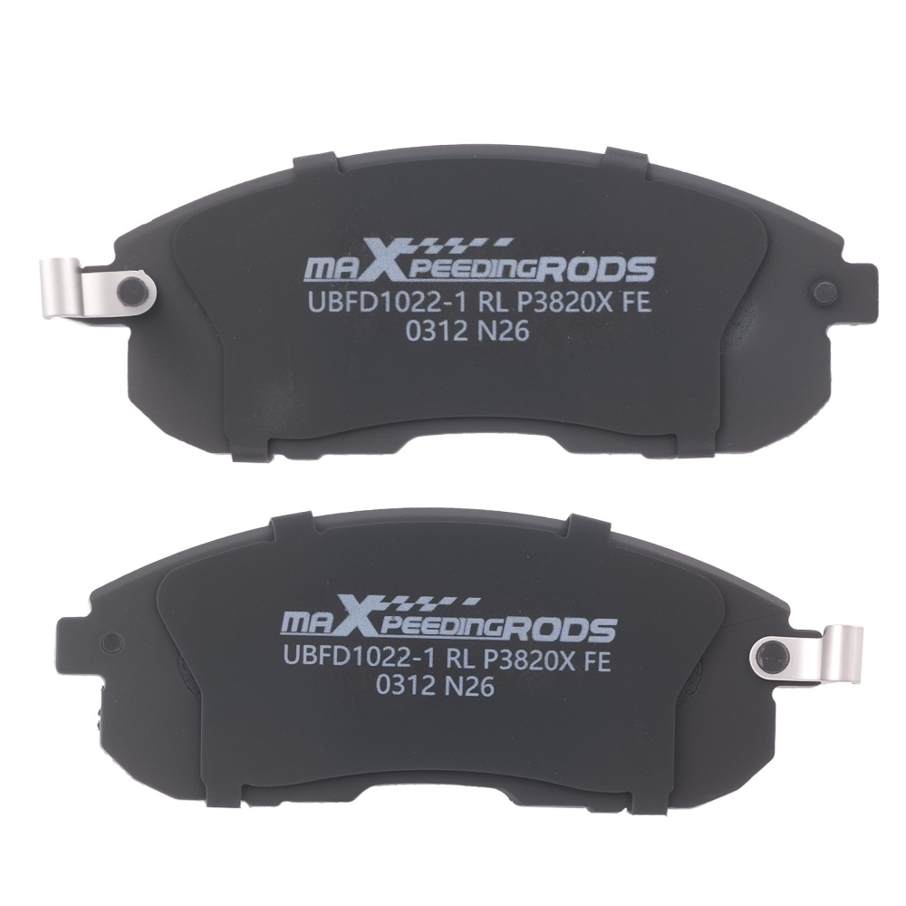 Front Rear Disc Brake Pads Set compatible for Nissan 350Z/Compatible for Infiniti G35 2003-2005 w/Hardware