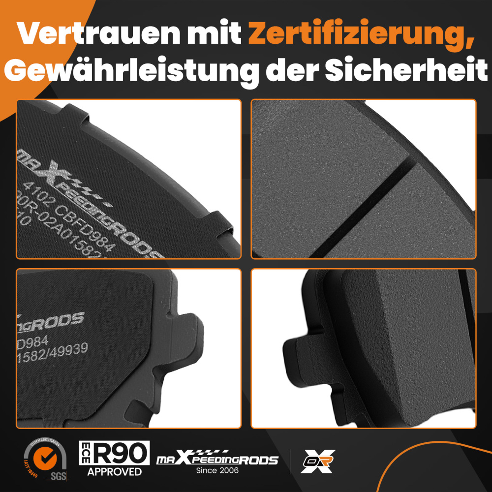 Rear Brake Pads DirverPassenger compatible for VW Touran 2003-2015/Tiguan 2007-2018