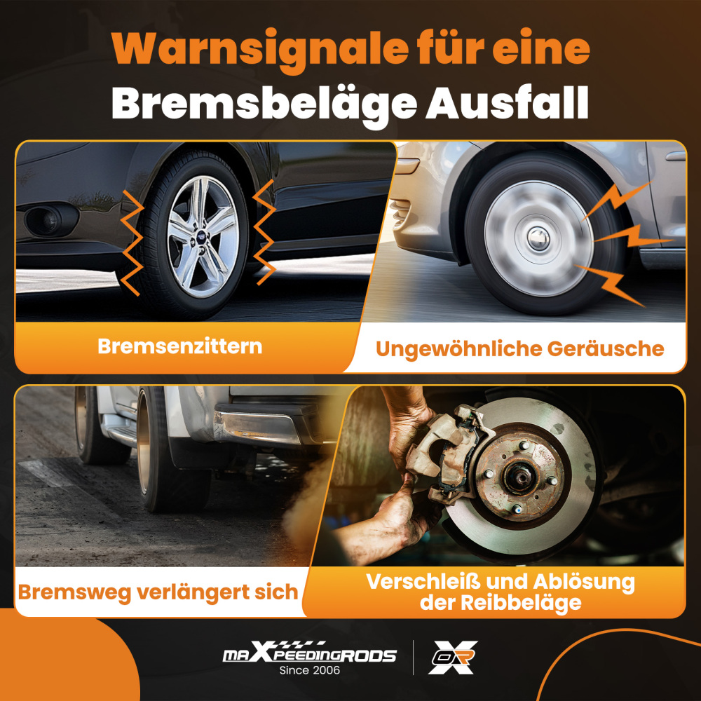 Rear Brake Pads DirverPassenger compatible for VW Touran 2003-2015/Tiguan 2007-2018