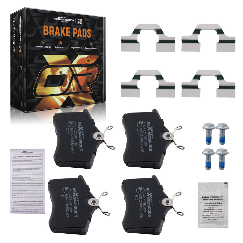 Rear LR Brake Pads Kit for compatible for VW Golf Mk IV Bora compatible for Seat Leon compatible for Skoda Octavia