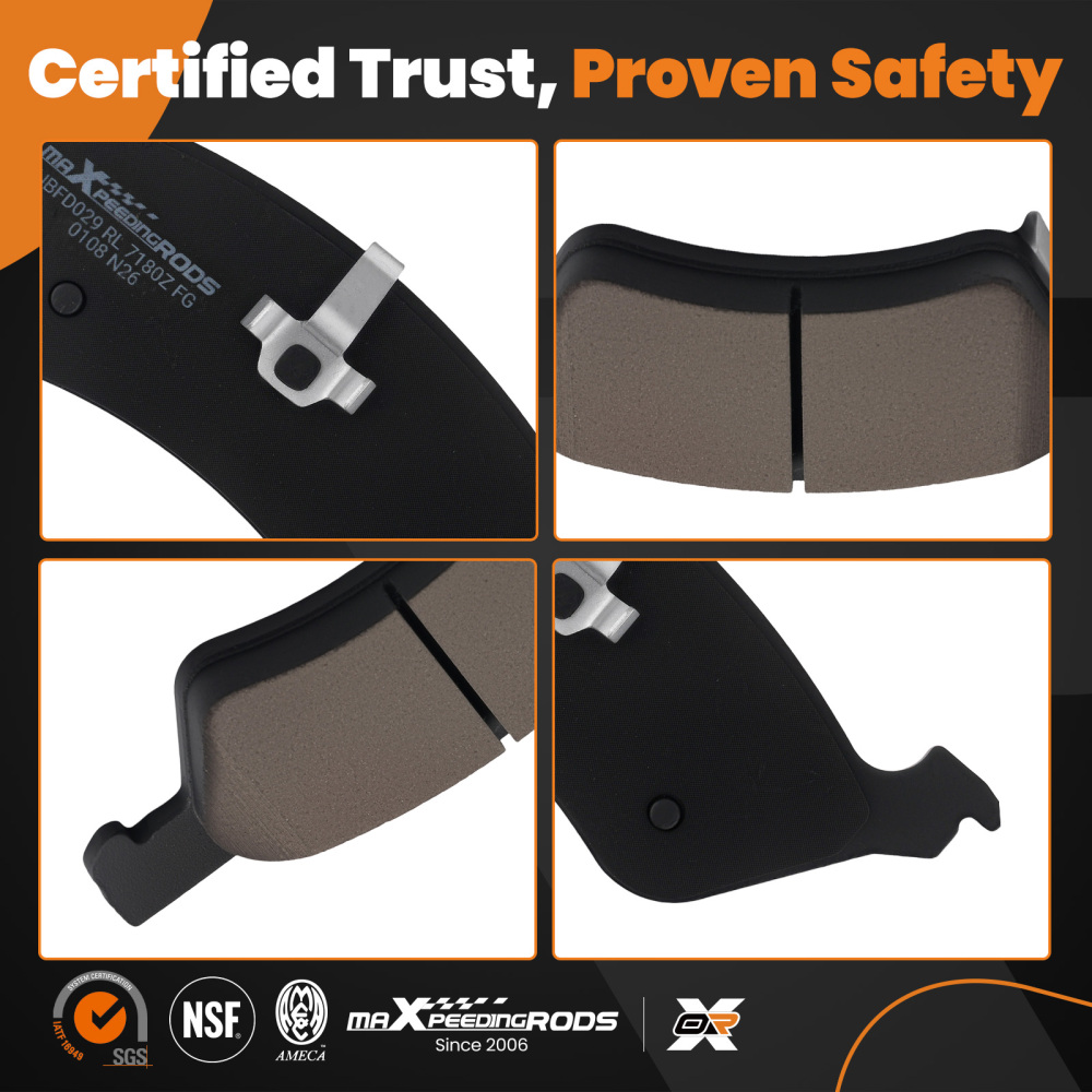 Front Rear Ceramic Brake Pads Set compatible for Chrysler TownCountry 2001-2007 D857