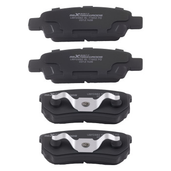 Front Rear Ceramic Brake Pads Set compatible for Chrysler 200 2011-2014 Sebring 2007-2010