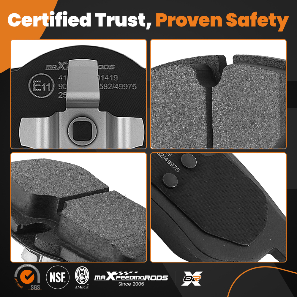 Rear Brake Pads Set compatible for BMW 1 Series E81 E82 E87 E88 2004-2013 34212288891