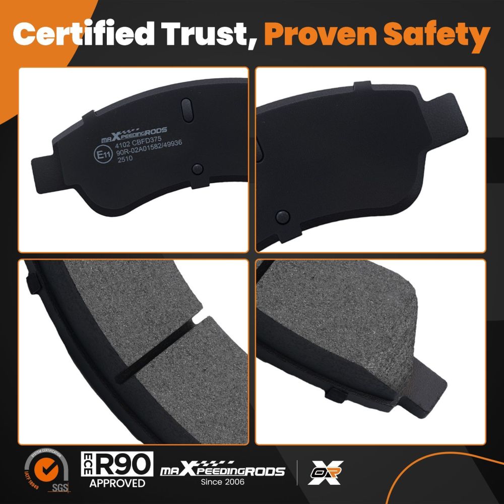 Front Brake Pads Set compatible for Citroen Berlingo C3 C4 compatible for DS3 Xsara compatible for DS DS3 1610489680