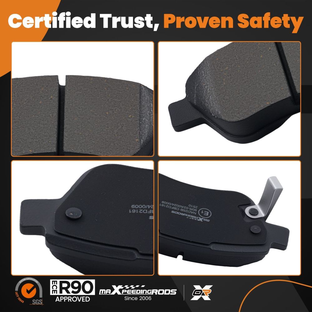 Front Brake Pads Set compatible for Opel Adam M13 2013-2019/Corsa D S07 2006-2014 093191697
